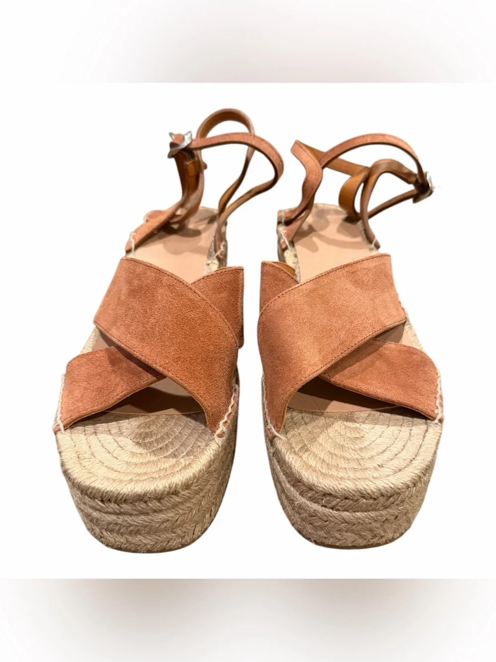 rag & bone Tan Suede Espadrille Platform Sandal